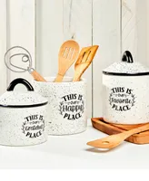 Jay Imports Happy Place 3 Piece Canister Set