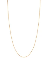 14k Gold Necklace Adjustable 16-20" Box Chain (5/8mm) (Also White and Rose Gold)