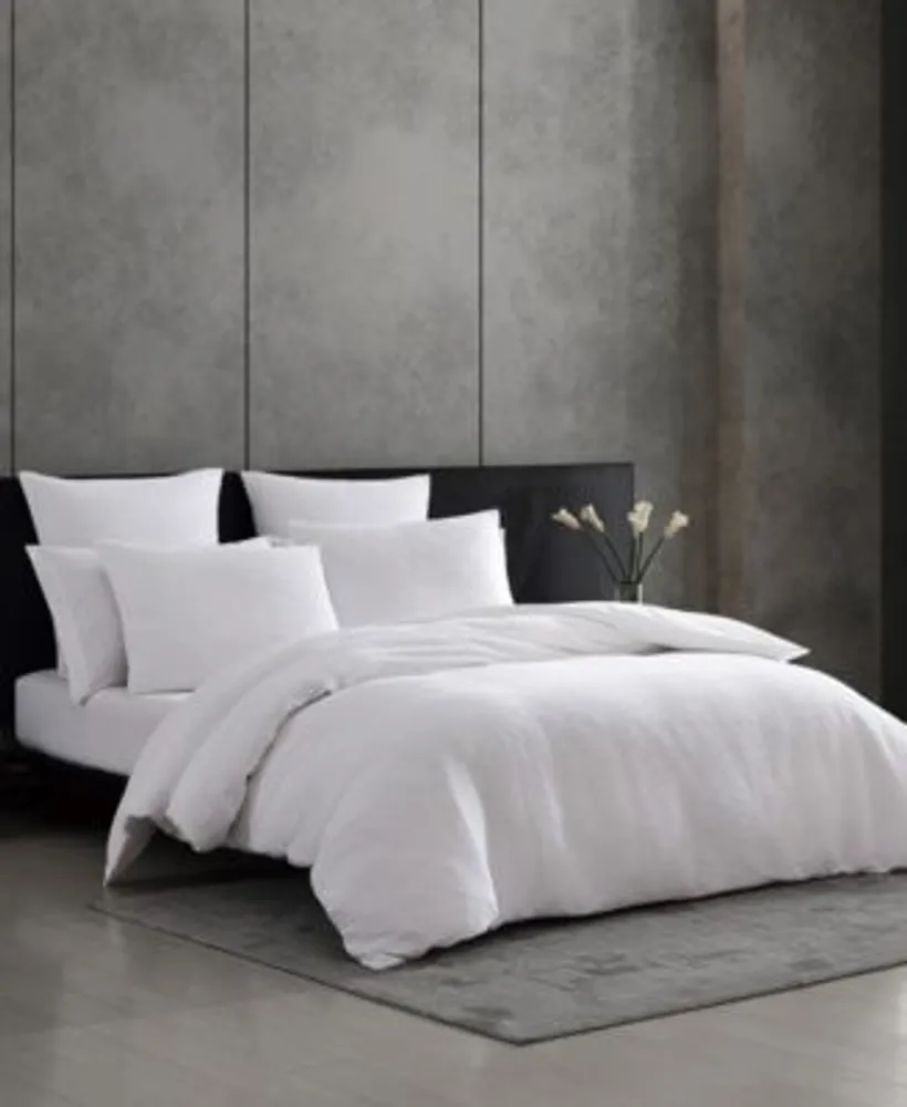 Vera Wang Solid Textured Pleats Duvet Cover Set Collection