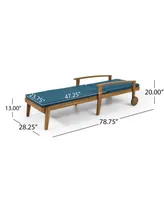 Jason Outdoor Chaise Lounge with Water Resistant Cushion