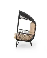 Malia Outdoor Standing Basket Chair with Cushion