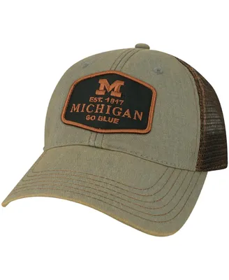 Men's Gray Michigan Wolverines Practice Old Favorite Trucker Snapback Hat