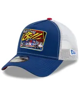 Men's New Era Blue, White Bill Elliott Legends 9Forty A-Frame Adjustable Trucker Hat