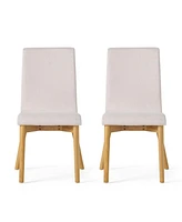 Orrin Oak Finish Dining Chair Set, 2 Piece