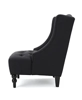 Toddman High-Back Fabric Club Chair