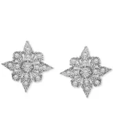 Diamond Cluster Stud Earrings (1/10 ct. t.w.) in Sterling Silver, Created for Macy's
