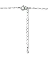 Giani Bernini Cubic Zirconia Coin Pendant Necklace in Sterling Silver, 16" + 2" extender, Created for Macy's