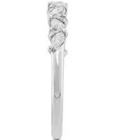 Diamond Marquise & Round Band (1/2 ct. t.w.) in 14k White Gold