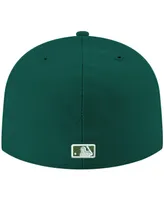 Men's New Era Green San Diego Padres Logo White 59FIFTY Fitted Hat