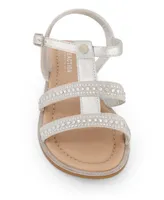 Kenneth Cole New York Little Girls Rhinestone Dress Sandals - Silver