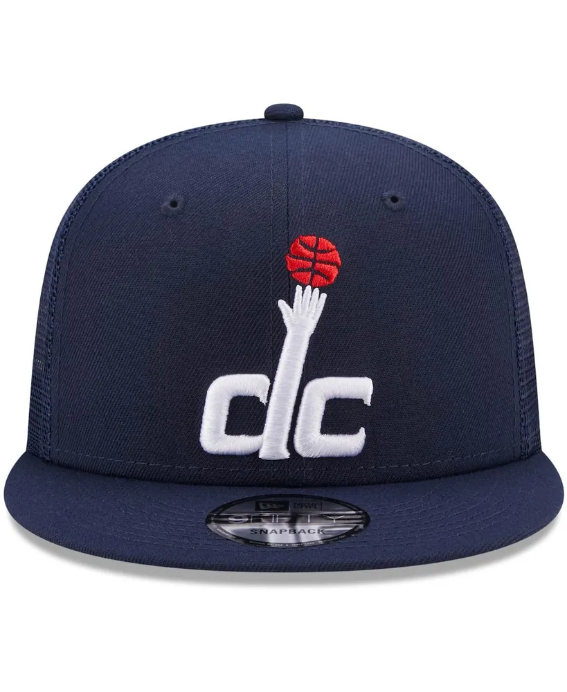 Men's New Era Navy Washington Wizards Classic Trucker 9FIFTY Snapback Adjustable Hat