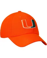 Men's Top of the World Orange Miami Hurricanes Primary Logo Staple Adjustable Hat