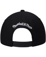 Men's Mitchell & Ness Black Golden State Warriors Hardwood Classics Script 2.0 Snapback Hat