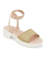 Jessica Simpson Little Girls Elastic Strap Sandal - Gold