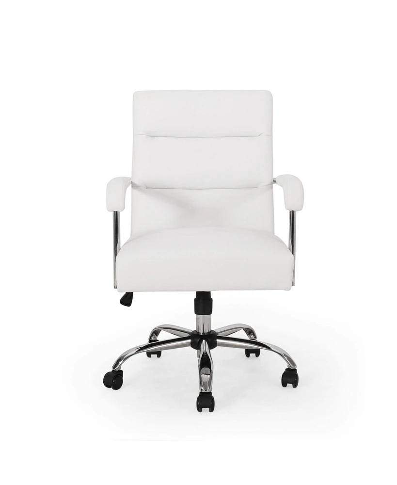 Gehring Modern Channel Stitched Swivel Office Lift Chair