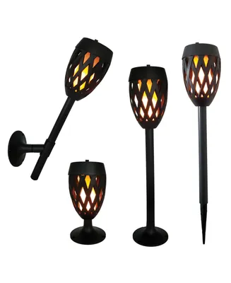 Solar Powered Flame Effect Led Garden Torch