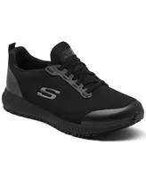 Skechers Women's Work: Squad Slip Resistant Wide Width Athletic Work Sneakers from Finish Line