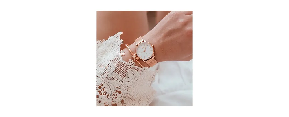Mvmt Women's Avenue Rose Gold-Tone Mesh Bracelet Watch 28mm - Rose Gold
