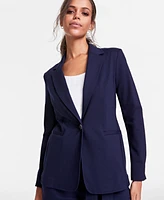 Bar Iii Women's Notch-Collar Single Button Blazer, Created for Macy's