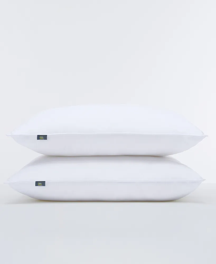 Serta Simply Clean Medium Density 2 Piece Pillow Set, Queen