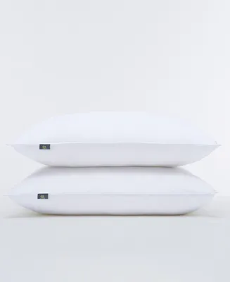 Serta Simply Clean Medium Density 2 Piece Pillow Set, Queen