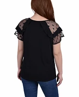 Petite Size Short Dot Sleeve Top