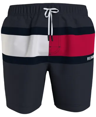 Tommy Hilfiger Men's Big & Tall Signature Flag Swim Trunk