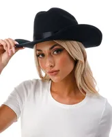 Marcus Adler Women's Short-Brim Cowboy Hat with Satin Trim