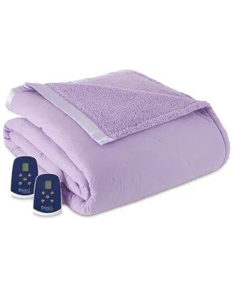 Shavel Reversible Micro Flannel to Sherpa King Electric Blanket