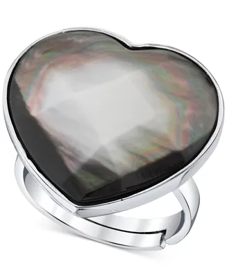 Mother-of-Pearl Heart Ring Sterling Silver