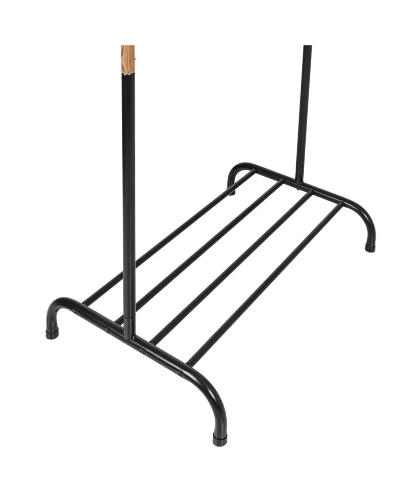 Honey Can Do Shoe Shelf and Hanging Bar for Clothes with Single Garment Rack