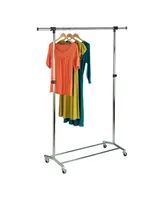 Honey Can Do Adjustable Rolling Clothes and Garment Rack