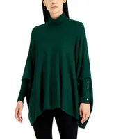 Alfani Women's Turtleneck Poncho Sweater, Created for Macy's