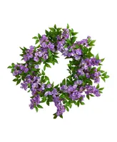 Wisteria Artificial Wreath, 18"