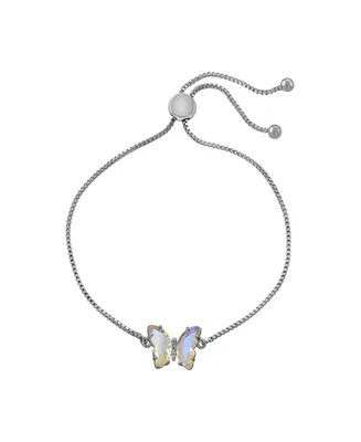 Women's Crystal Butterfly Bolo Adjustable Bracelet