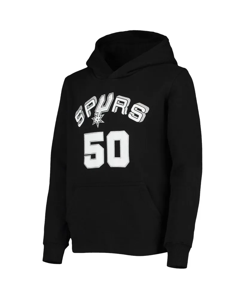 Big Boys and Girls Mitchell & Ness David Robinson Black San Antonio Spurs Hardwood Classics Name Number Pullover Hoodie