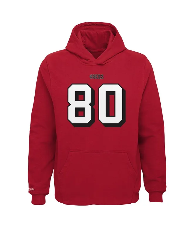 Jerry Rice San Francisco 49ers Mitchell & Ness Youth Retired Player Name Number Fleece Pullover Hoodie - Scarlet