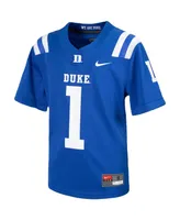 Big Boys Nike #1 Royal Duke Blue Devils Untouchable Football Jersey