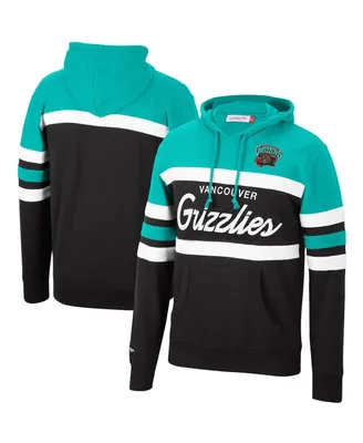 Men's Mitchell & Ness Turquoise, Black Vancouver Grizzlies Head Coach Pullover Hoodie