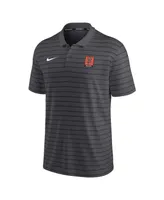 Men's Nike Anthracite San Francisco Giants Authentic Collection Striped Performance Pique Polo Shirt