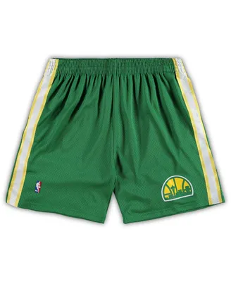 Men's Mitchell & Ness Kelly Green Seattle SuperSonics Big and Tall Hardwood Classics Team Swingman Shorts