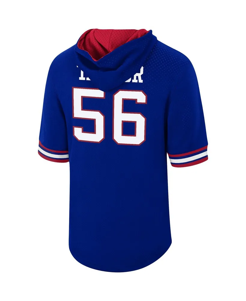 Men's Mitchell & Ness Lawrence Taylor Royal New York Giants Retired Player Mesh Name and Number Hoodie T-shirt