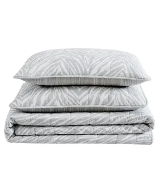 Closeout! Kenneth Cole New York Urban Zebra 3 Piece King Quilt Set