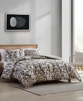 Kenneth Cole New York Abstract Leopard 3 Piece Duvet Cover Set, Full/Queen