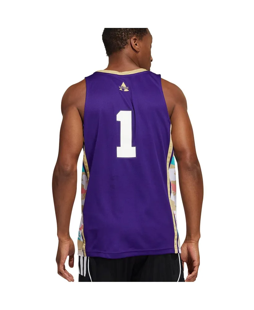 Men's adidas Purple Alcorn State Braves Honoring Black Excellence Replica Basketball Jersey