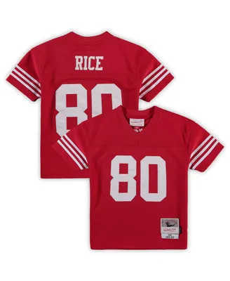 Preschool Boys and Girls Mitchell & Ness Jerry Rice Scarlet San Francisco 49ers 1990 Retired Player Legacy Jersey