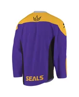 Men's Purple, Gold San Diego Seals Replica Jersey