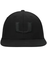 Men's Top of the World Miami Hurricanes Black on Fitted Hat