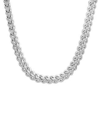Steeltime Men's Stainless Steel Wheat Chain Necklace - Silver