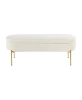 Lumisource Chloe Contemporary Glam Storage Bench
